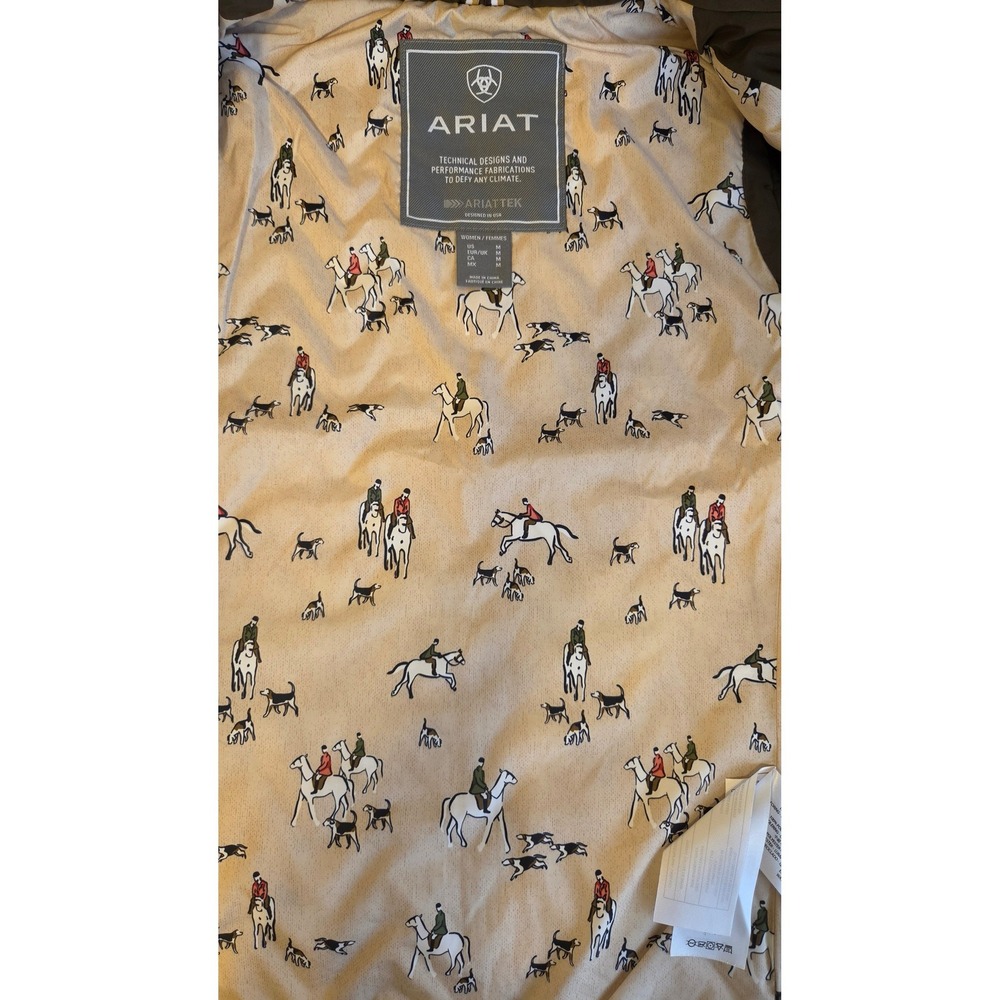 Ariat Ashley Insulated Vest Quilted Equestrian Fox Hunt Lining Womens Medium - Picture 8 of 10